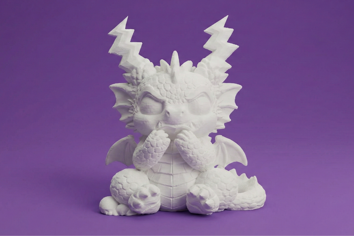 Storm Baby Dragon Figurine – Cute Lightning Dragon