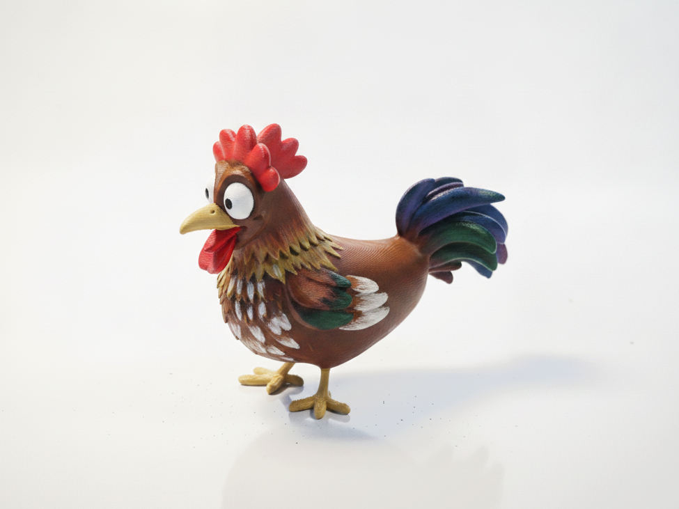 Rooster Figurine Farm Animal 3D Printable