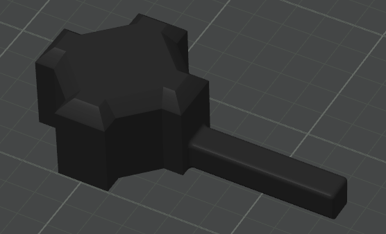 Oil drum cap key 3D model
