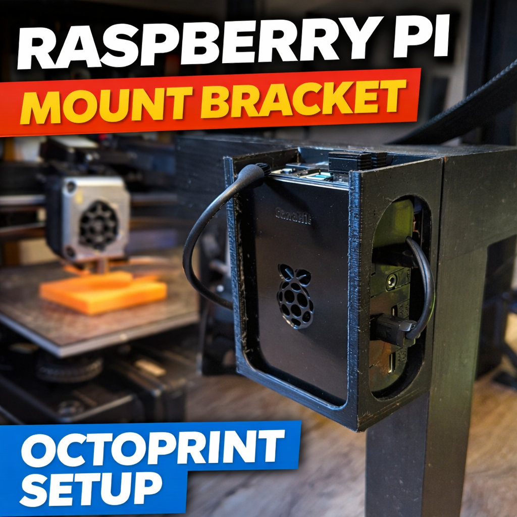 Raspberry Pi Wall / Table Mount Bracket (OctoPrint Setup)