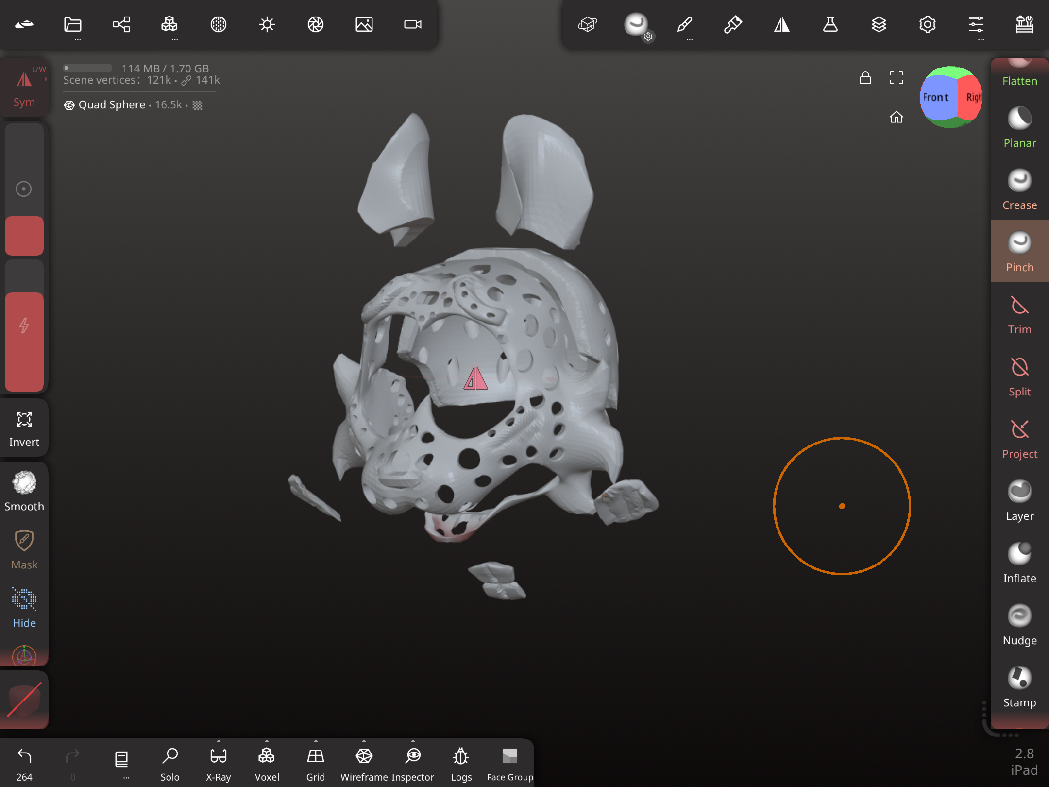 Nervous squirell base +teeth+back head +ears 3D model