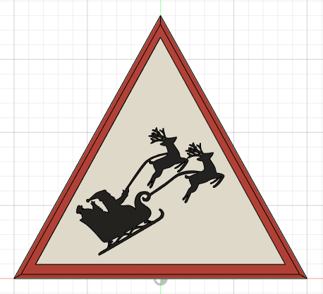 Panneau "Attention père Noël"