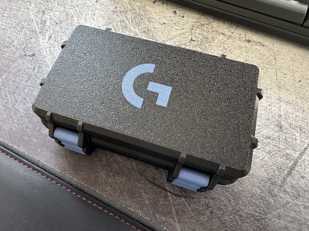 Logitech G Pro Wireless (x-superlight-wireless) mouse case - Rugged Box (Parametric) - BAMBU AMS LOGO