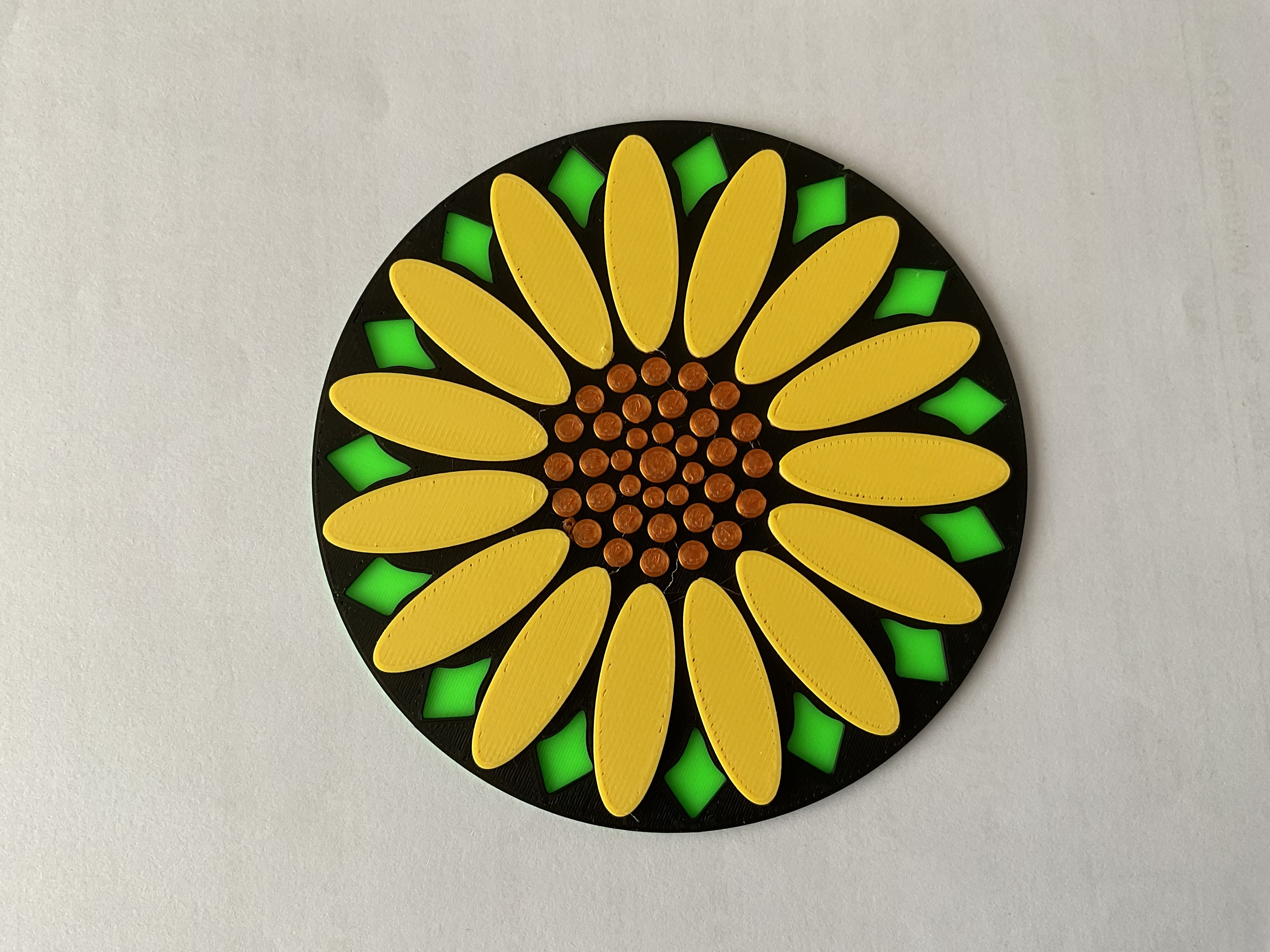 Miniatura 2 do modelo 3D Coasters - Sunflower