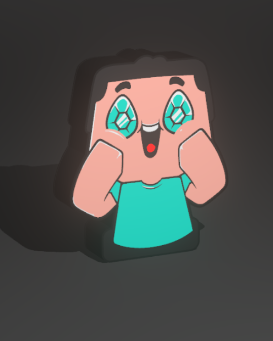 Lámpara LED Cara Minecraft Diamantes