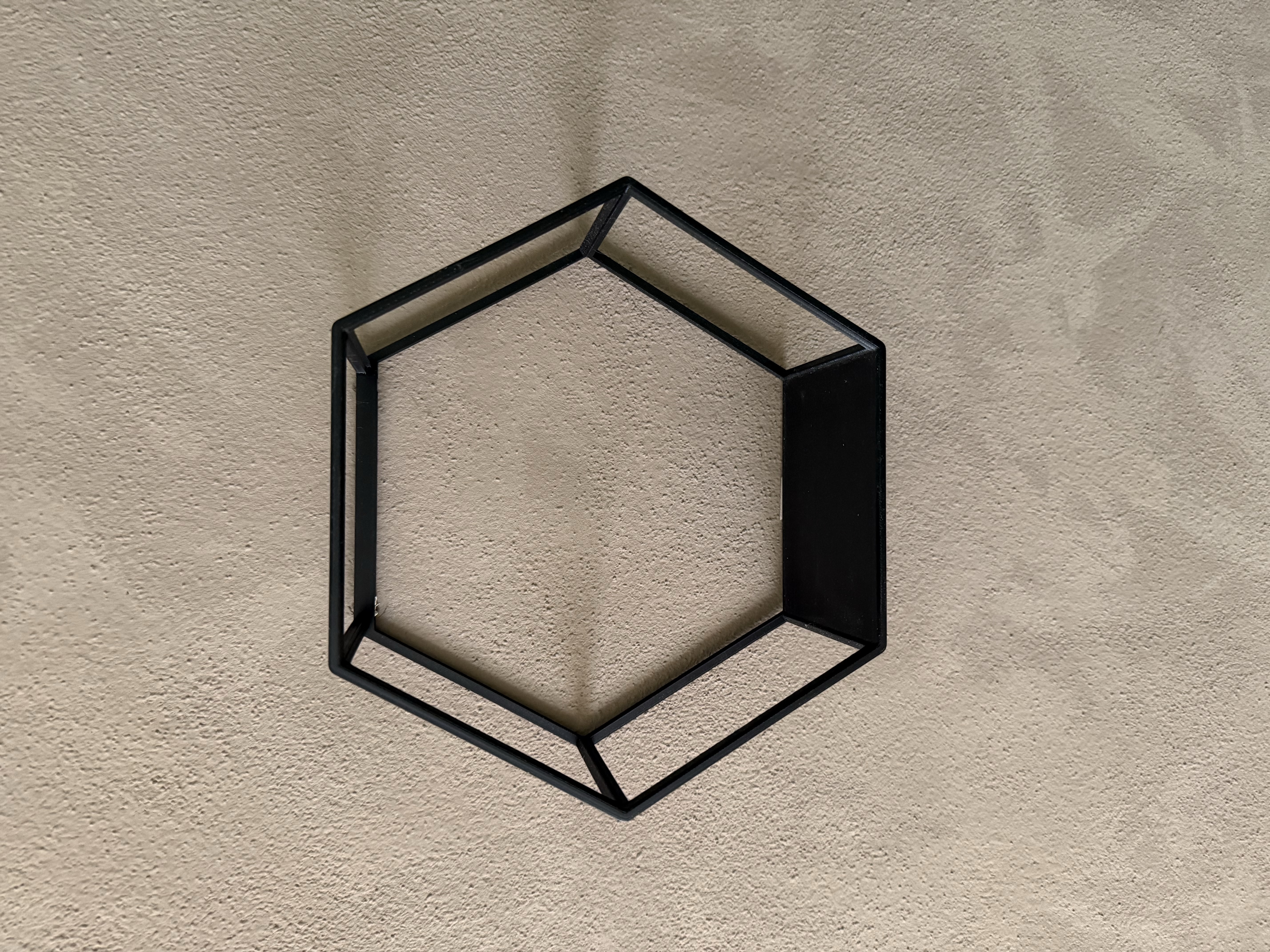 Hexagon based shelf var.sizes