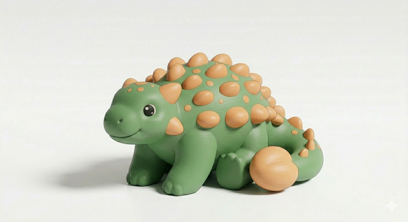 Cute Ankylosaurus 3D model