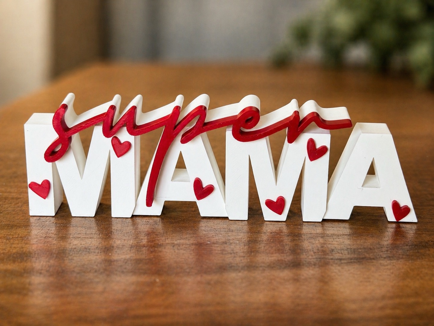 Super Mama Sign | Mother’s Day Decor | 3D Printed Gift | Desk Decoration