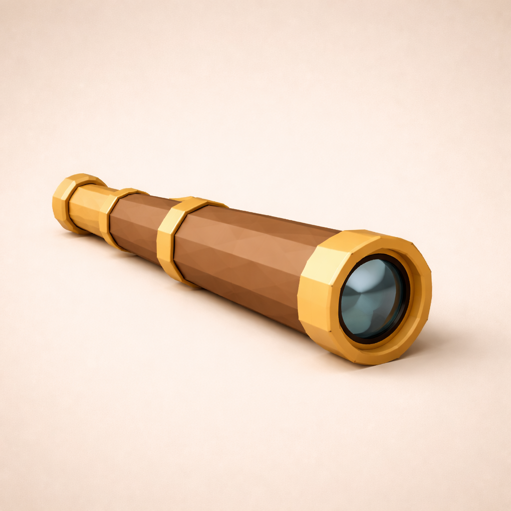 Low Poly Telescope (Portable)