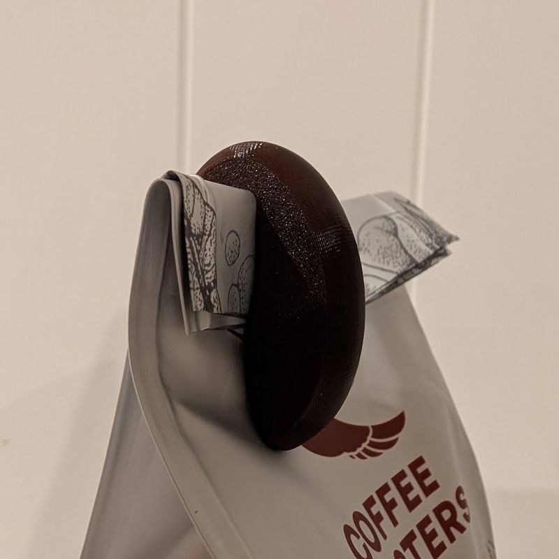 The Coffee Bean Bag Clip - strong and stylish by 3ddog512