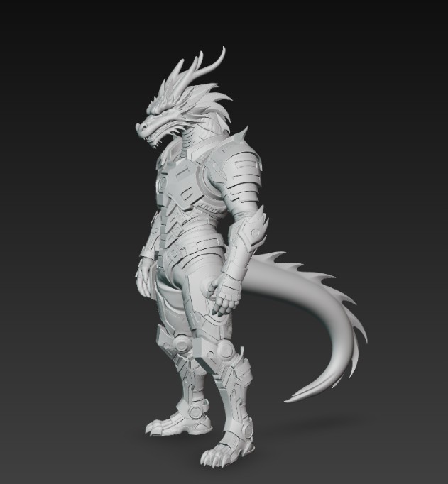 Miniatura 2 do modelo 3D space dragon