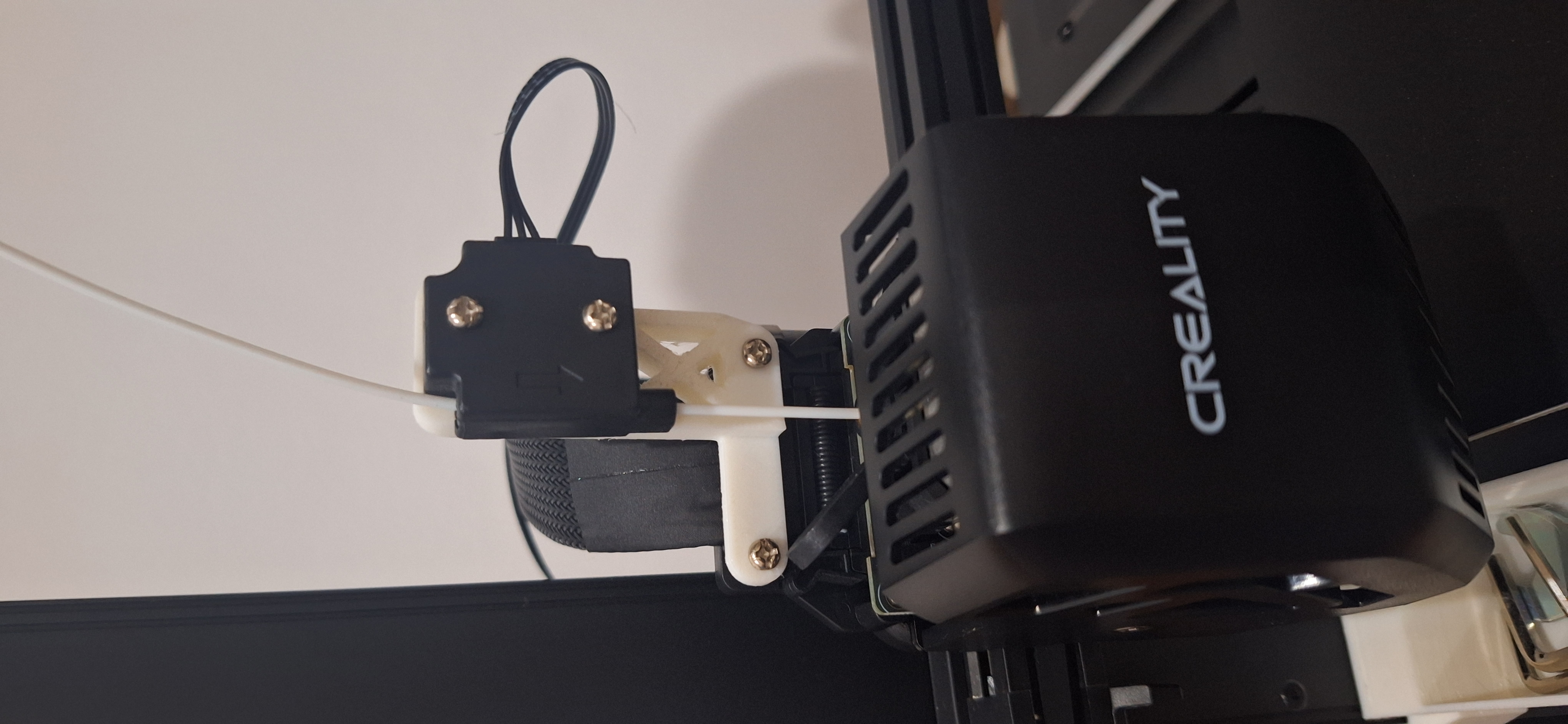 Ender3v3 se filament runout sensor mount for two inline mounting holes