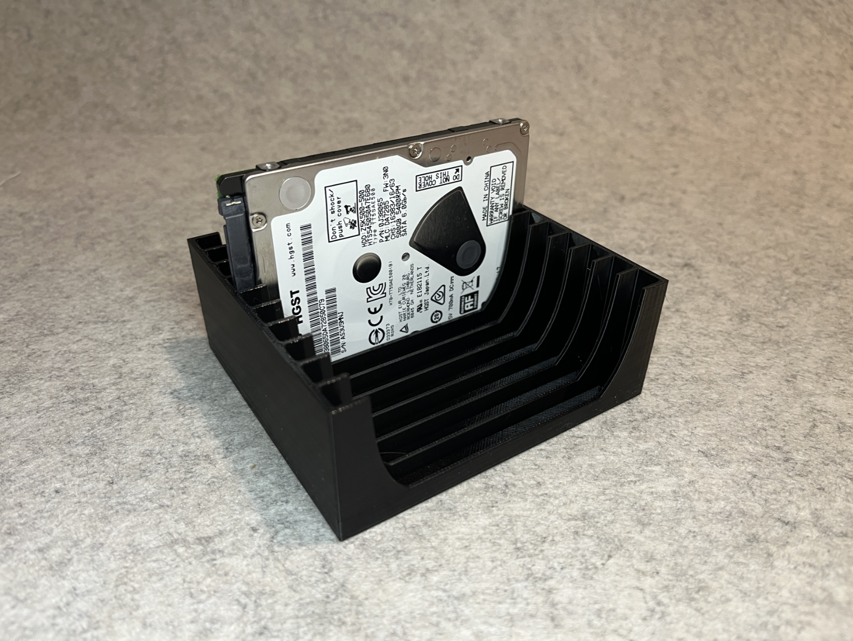 Storage box holder for 10x 2,5" HDD drive