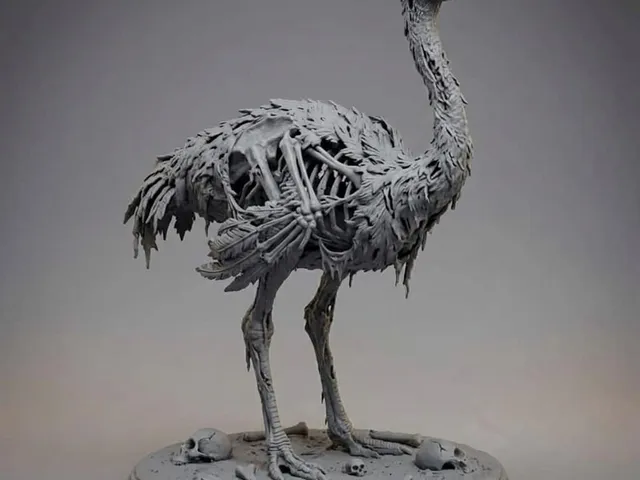 Zombie Ostrich Statue