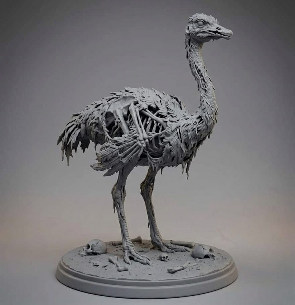 Zombie Ostrich Statue