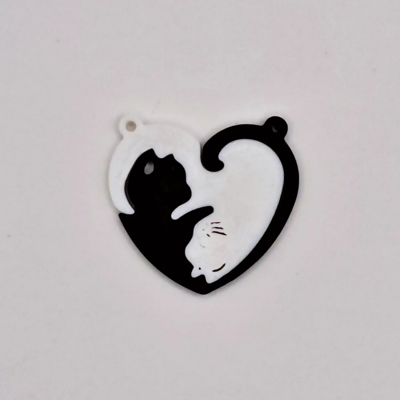 Yin Yang cat nacklace