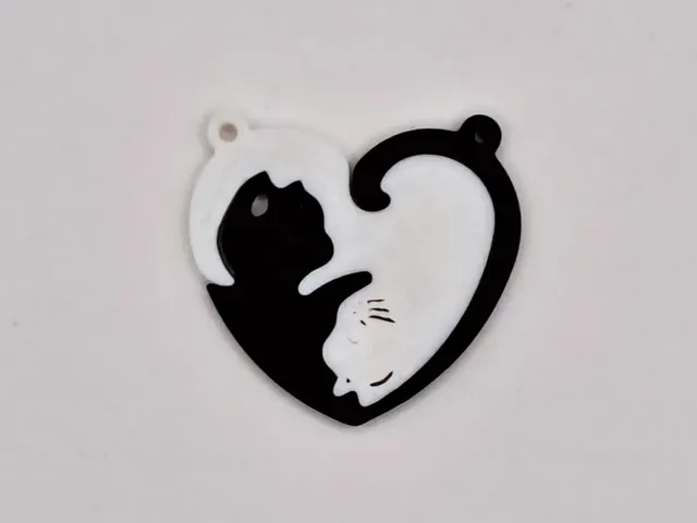 Yin Yang cat nacklace