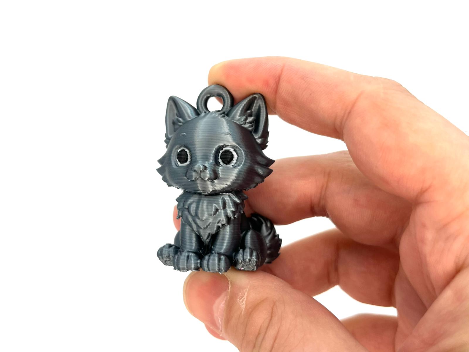 Baby wolf keychain ornament
