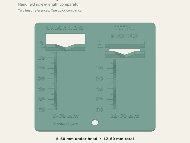 ScrewSpan - Screw Length Comparator | Two Head References