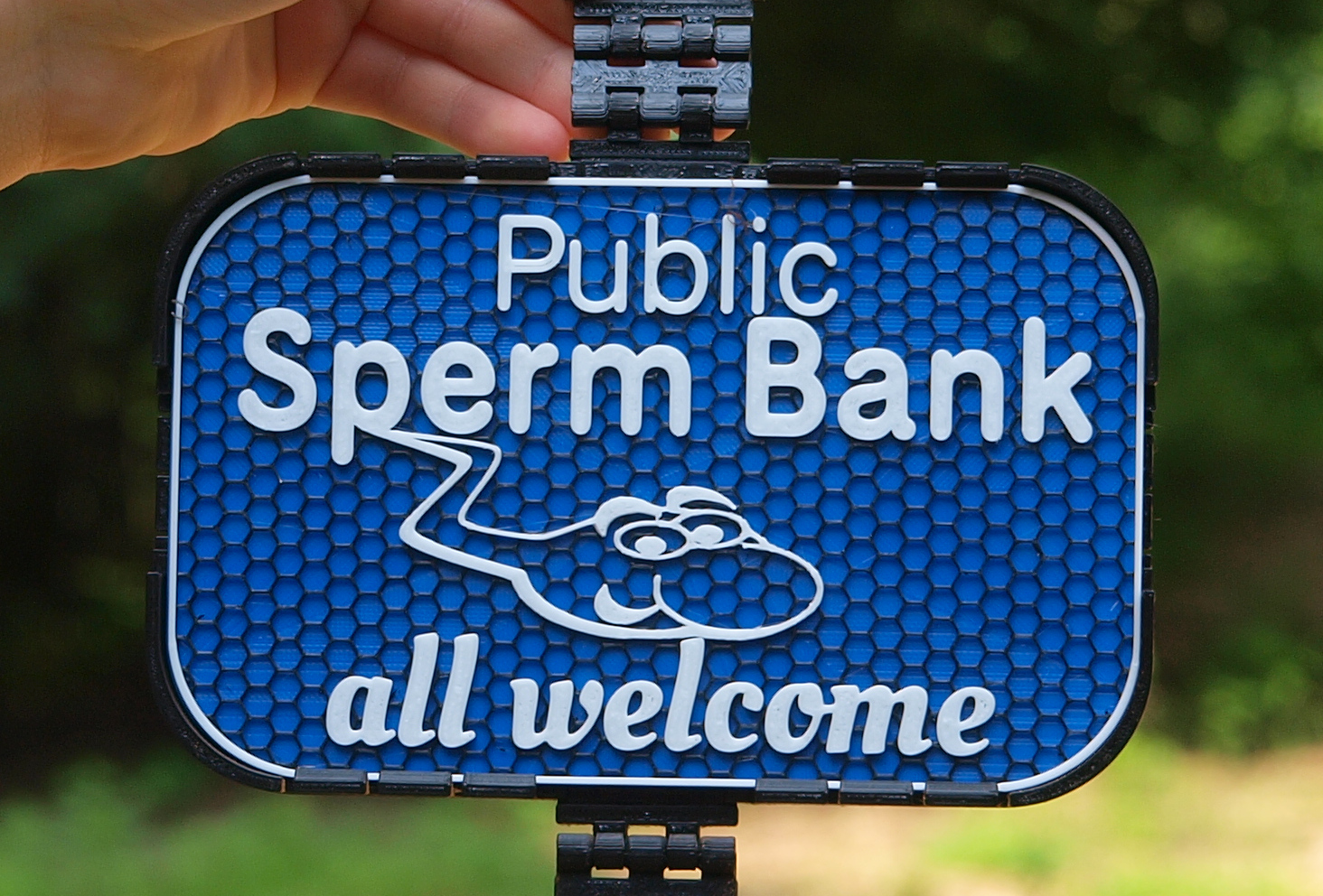 Public Sperm Bank sign