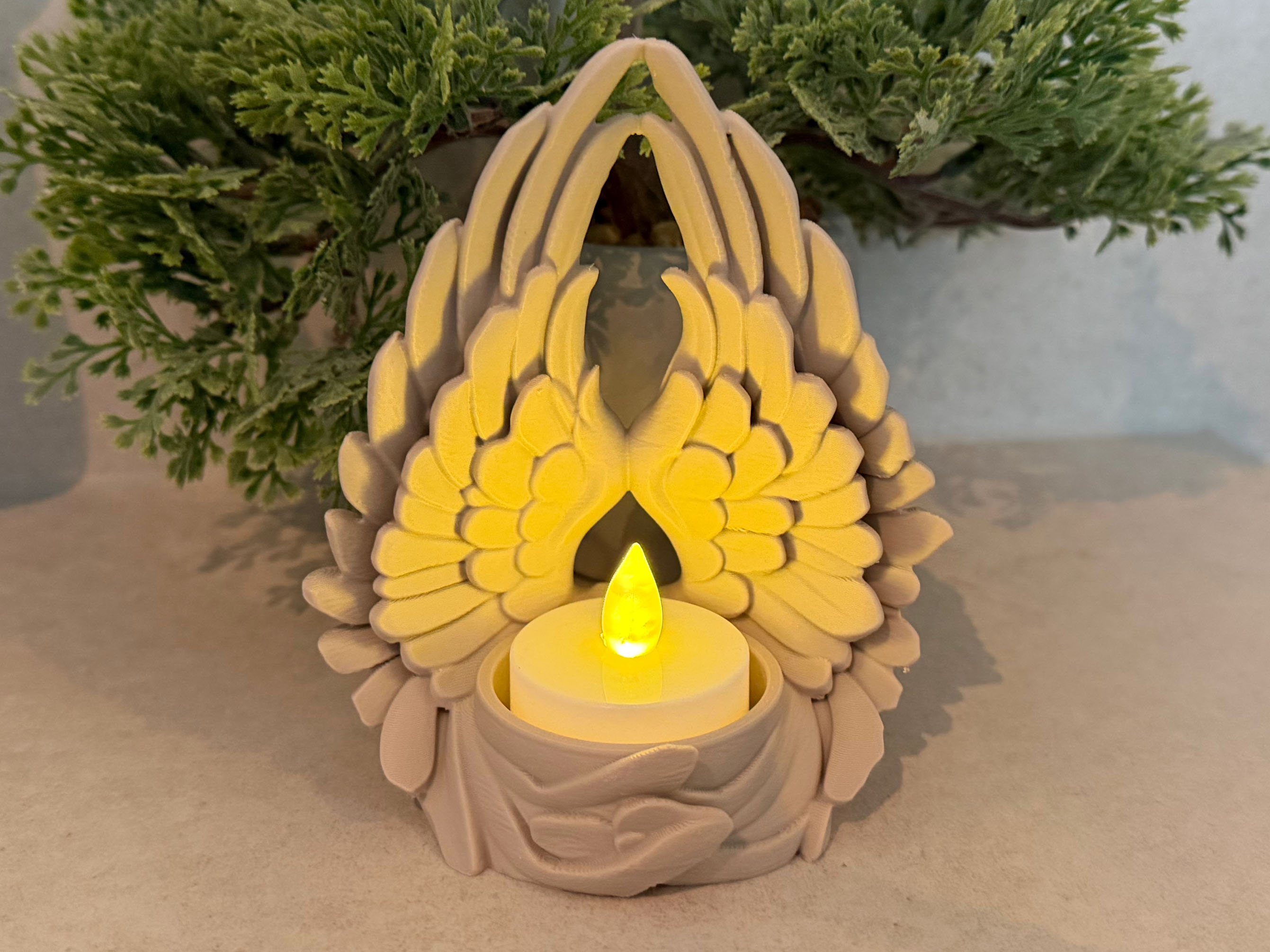 Angel Wings Candle Holder