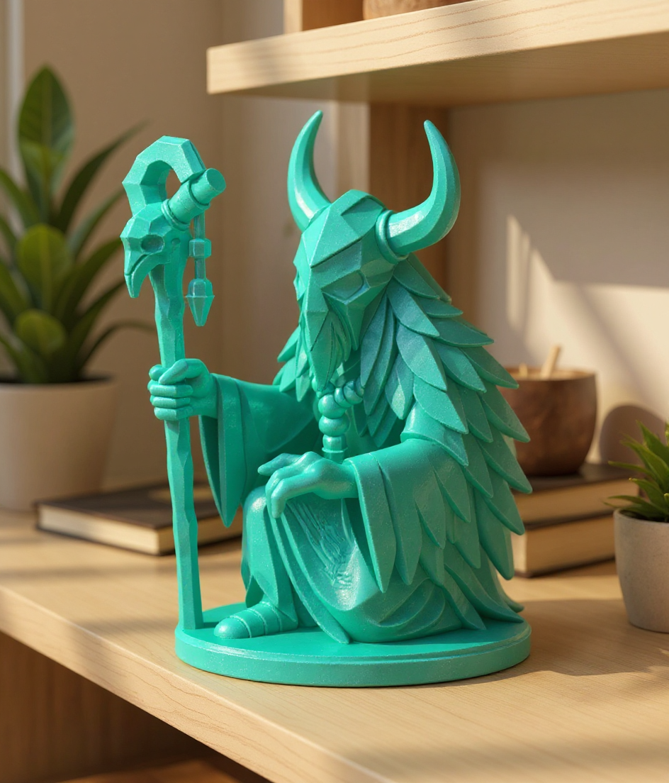Wyrdwood Seer – Horned Mystic Elder STL for 3D Printing
