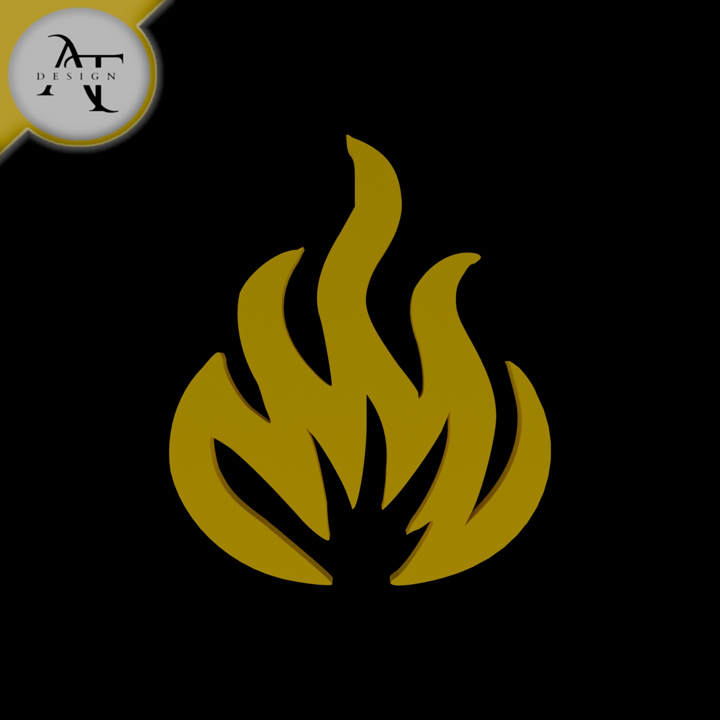 Simple Flame Symbol - 2D Art