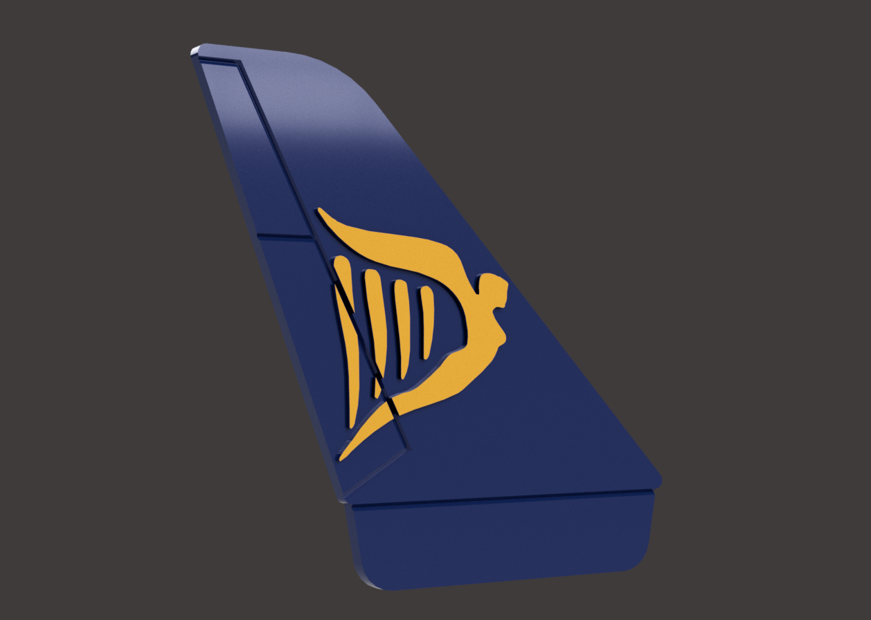 Ryanair - Airplane Tail coaster, keychain