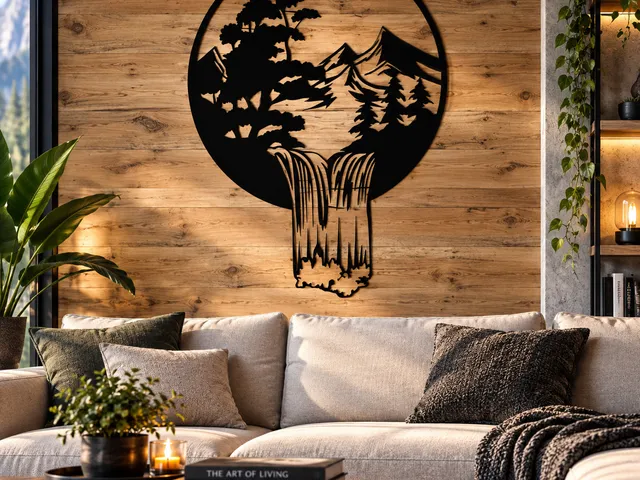 WallArt - Mountain Waterfall