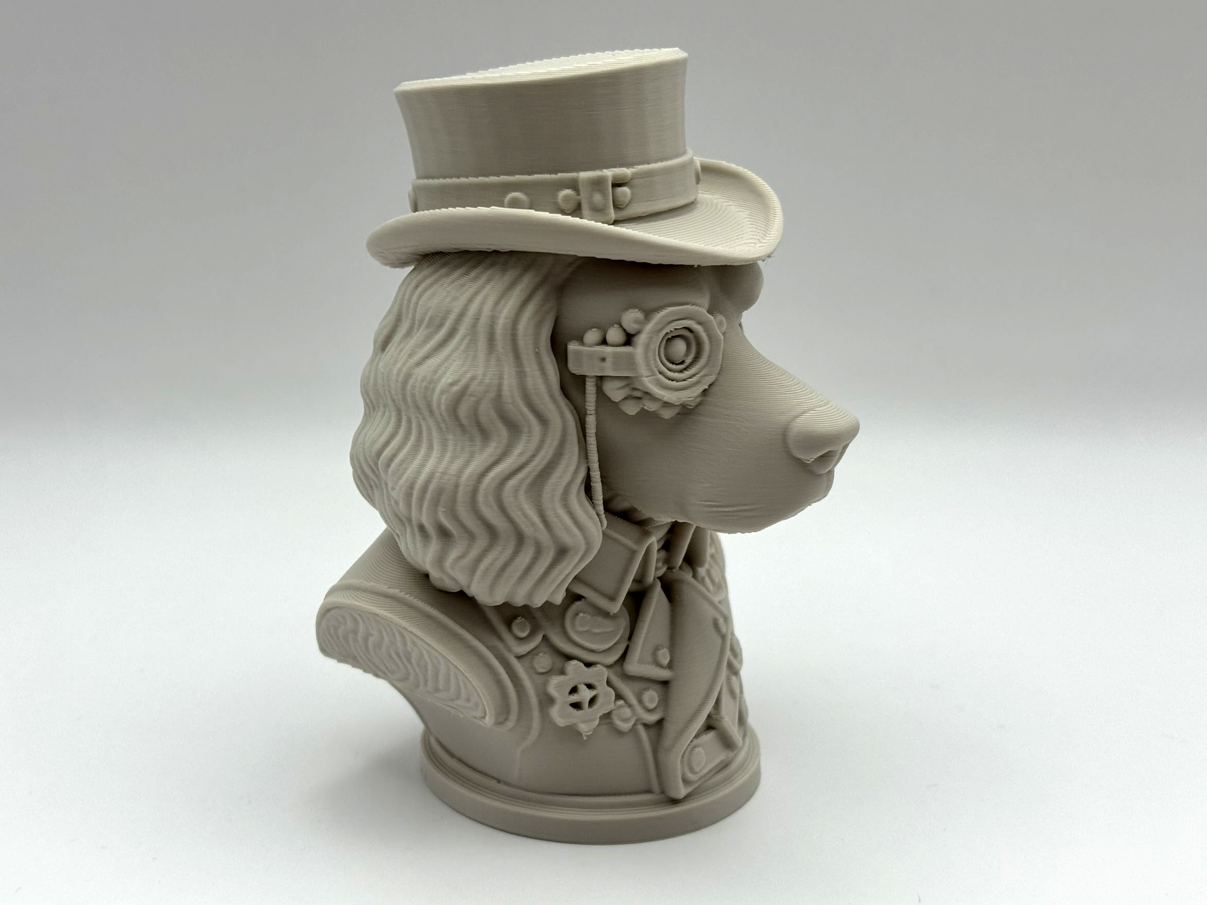 Miniatura 4 do modelo 3D Steampunk Cocker Spaniel Bust