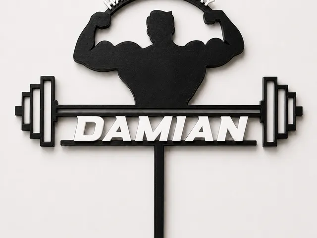 Happy Birthday Damian - Body Builder Cake Topper