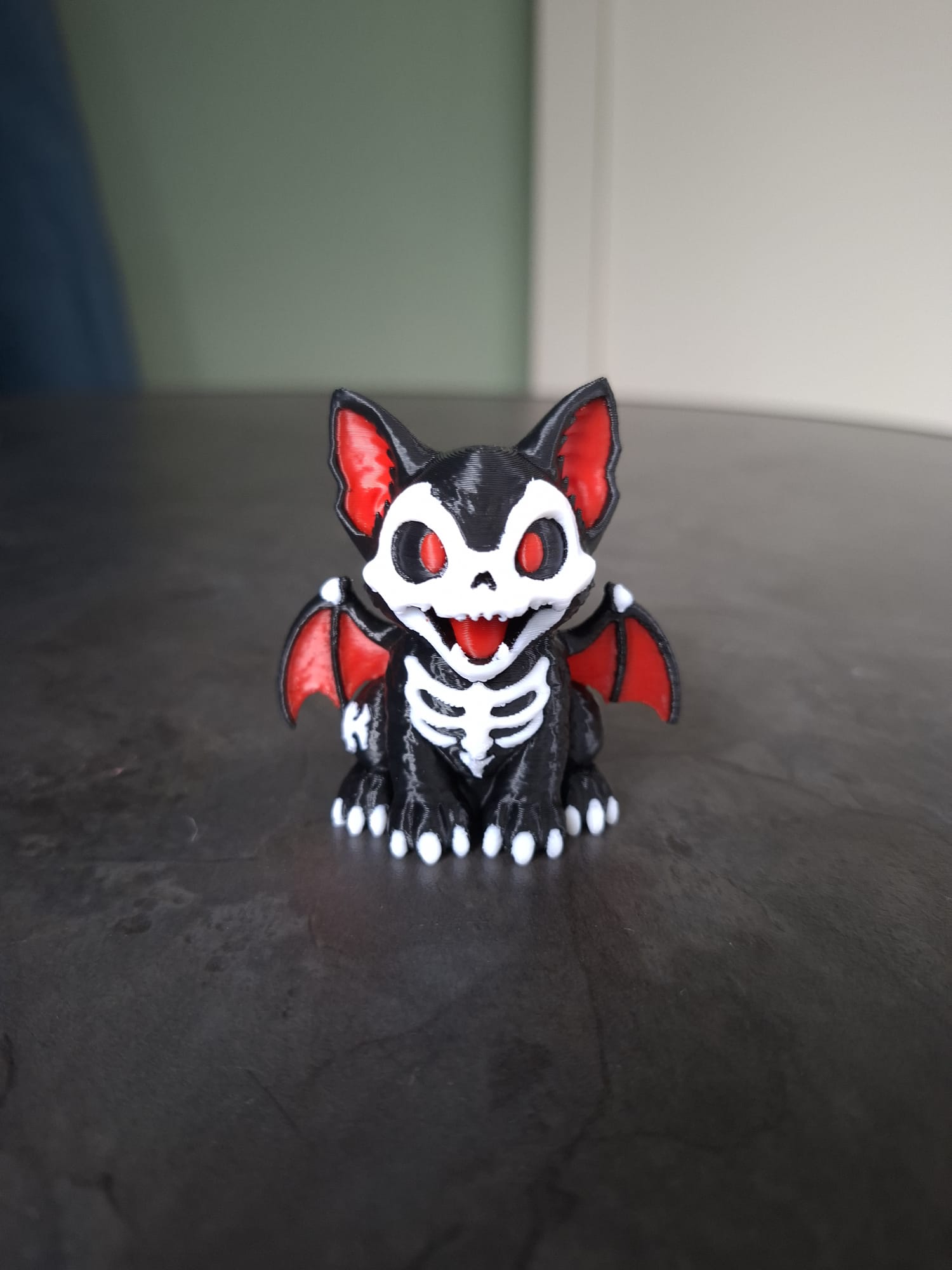 Cute Skeleton Bat Figurine