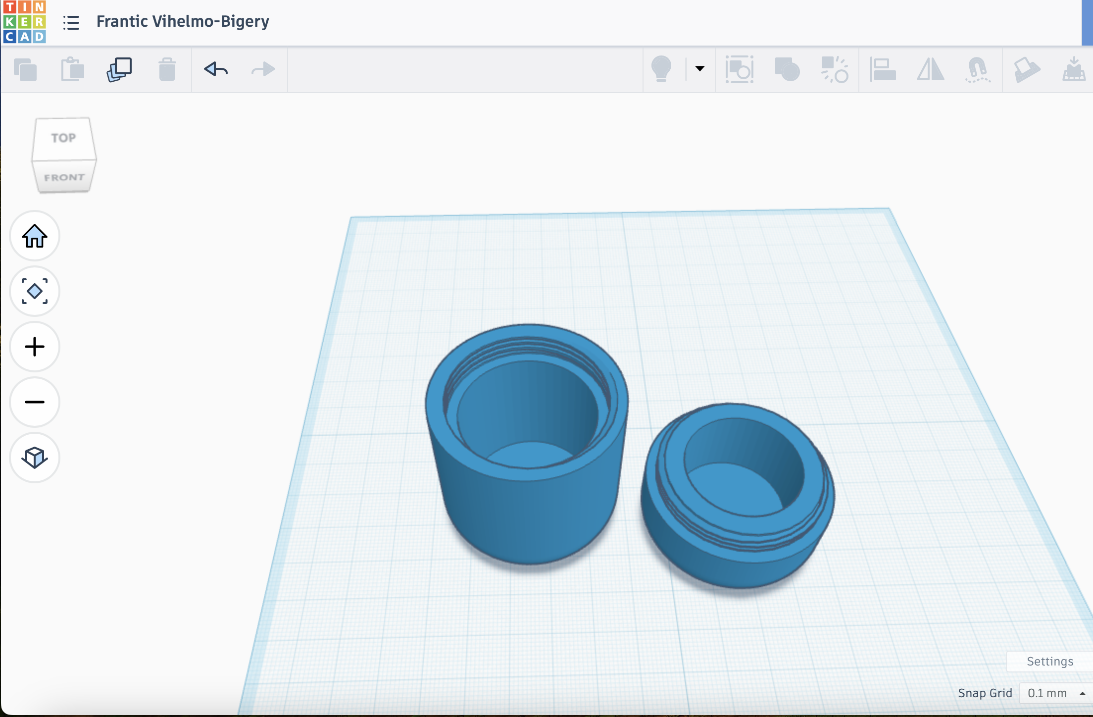 Threaded container 3D model