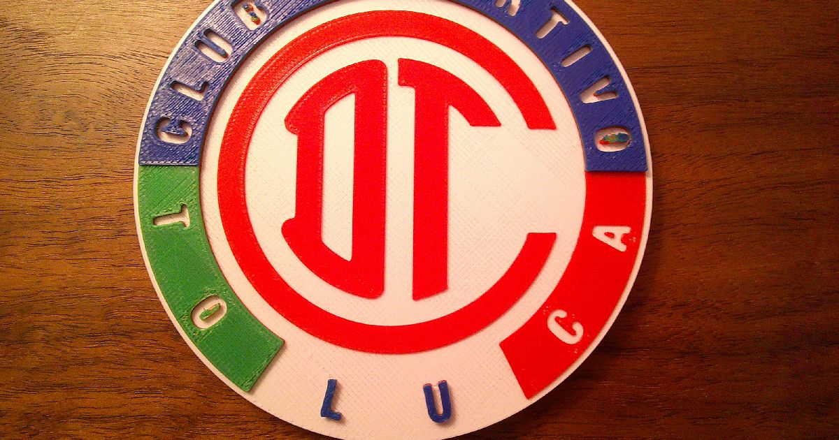 Toluca FC Logo Coaster or Plaque by The Barça Guy | Download free STL ...
