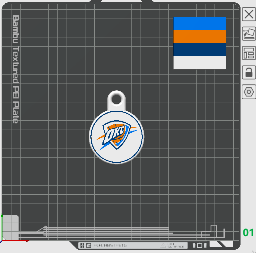 OKC thunder keychain