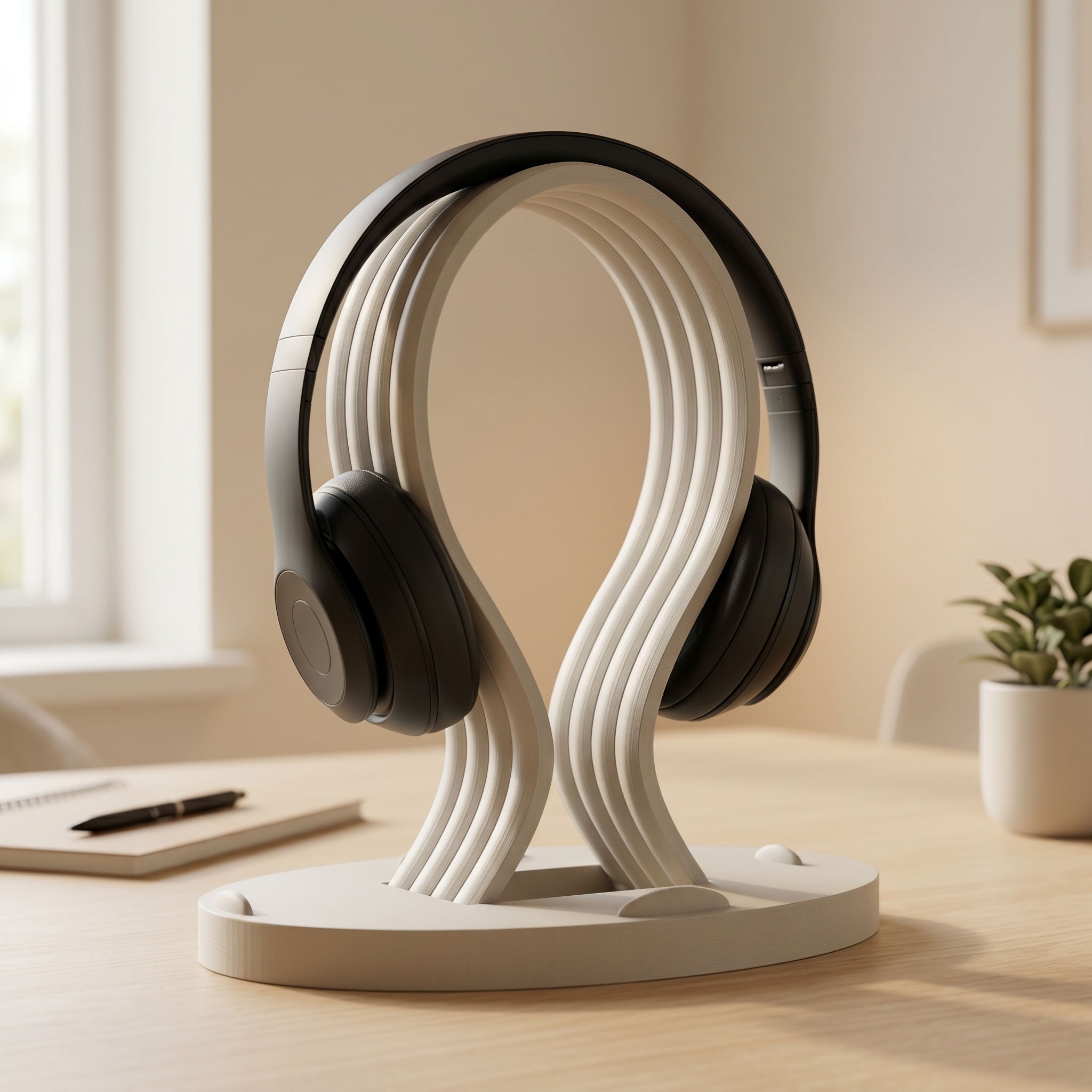 Wave Headphone Holder with Phone Slots image 5