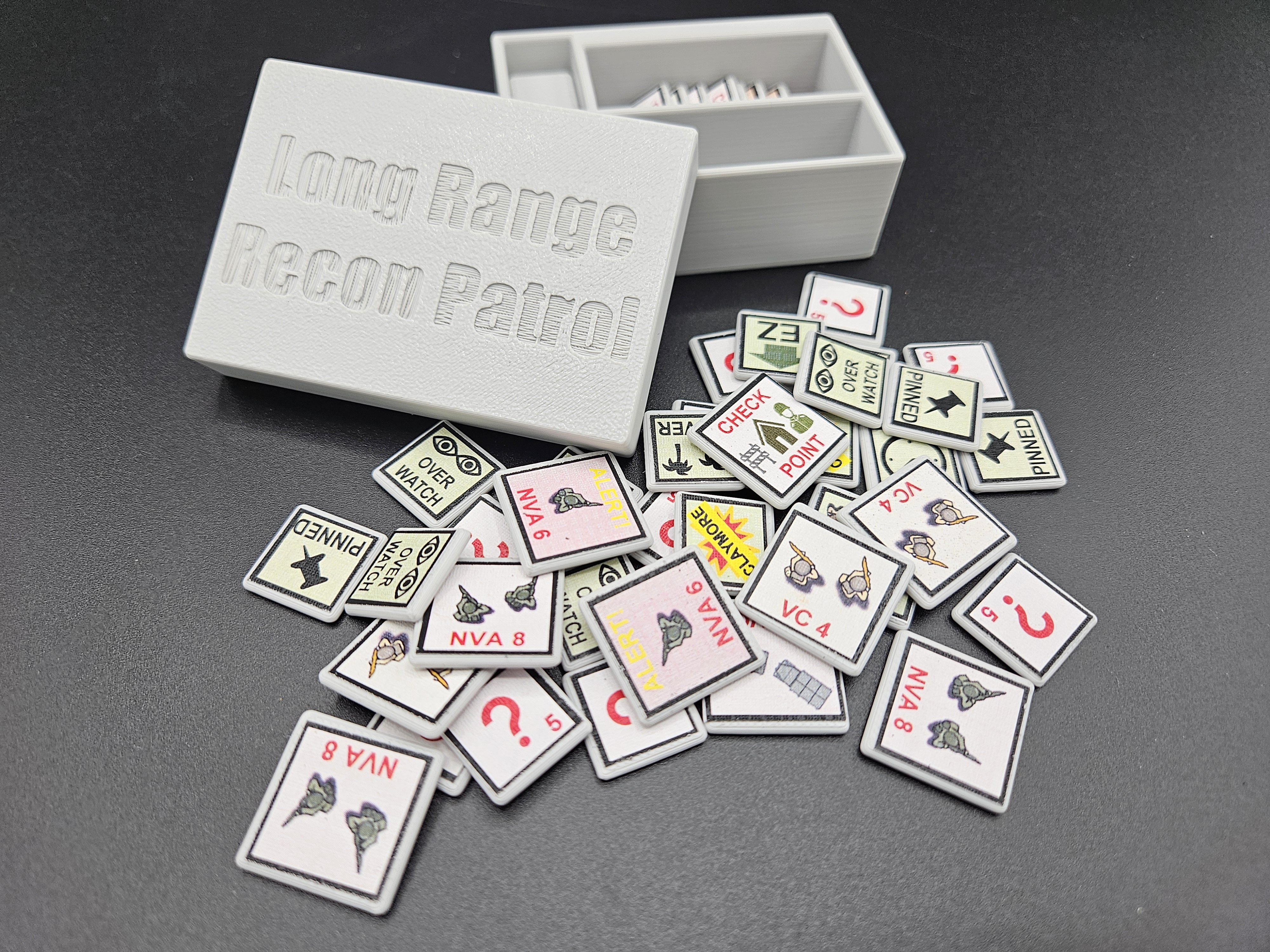 Long Range Recon Patrol wargame 2 mm counter bases and box