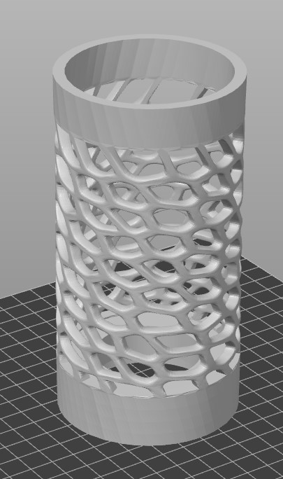 Multi funcional voronoi cylinder vase holder lamp model G0007