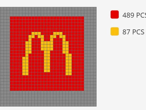 McDonald pixel art put it together yourself