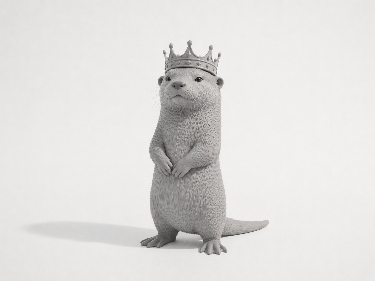 Loutre portant une couronne
