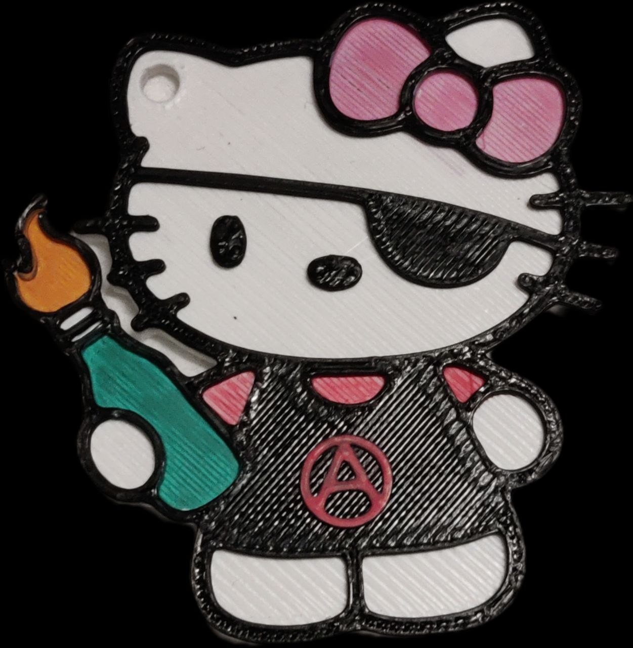 Hello Kitty Punk Keychain