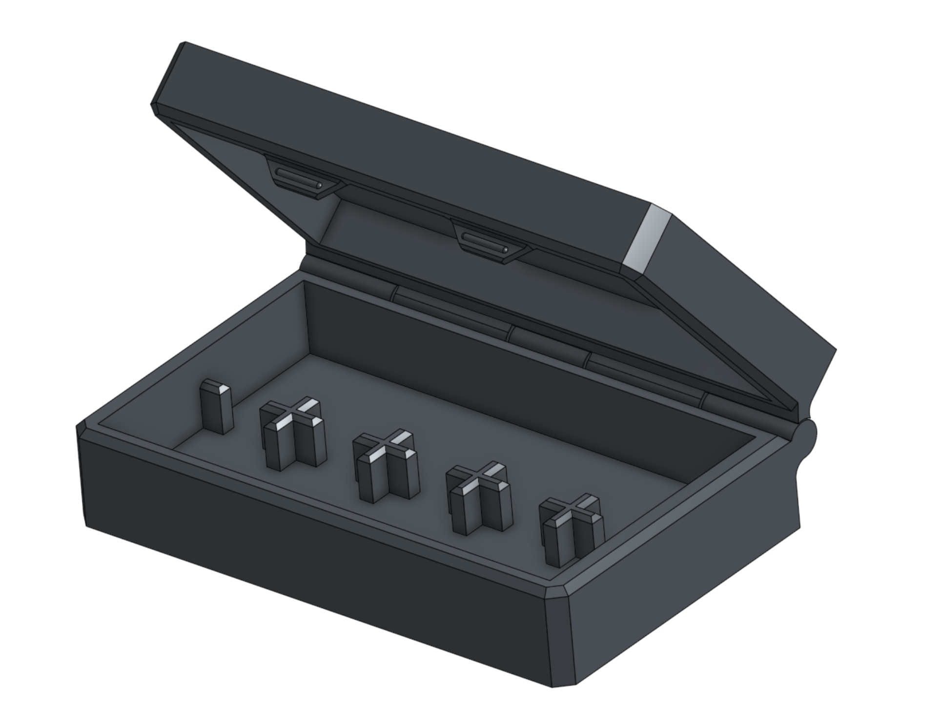 Print-in-Place miniature box V4: open layout