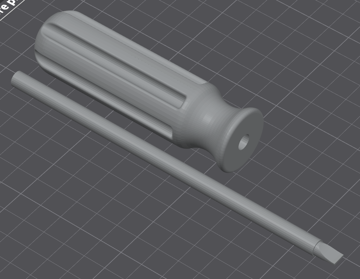 Screwdriver Handle and Shank
