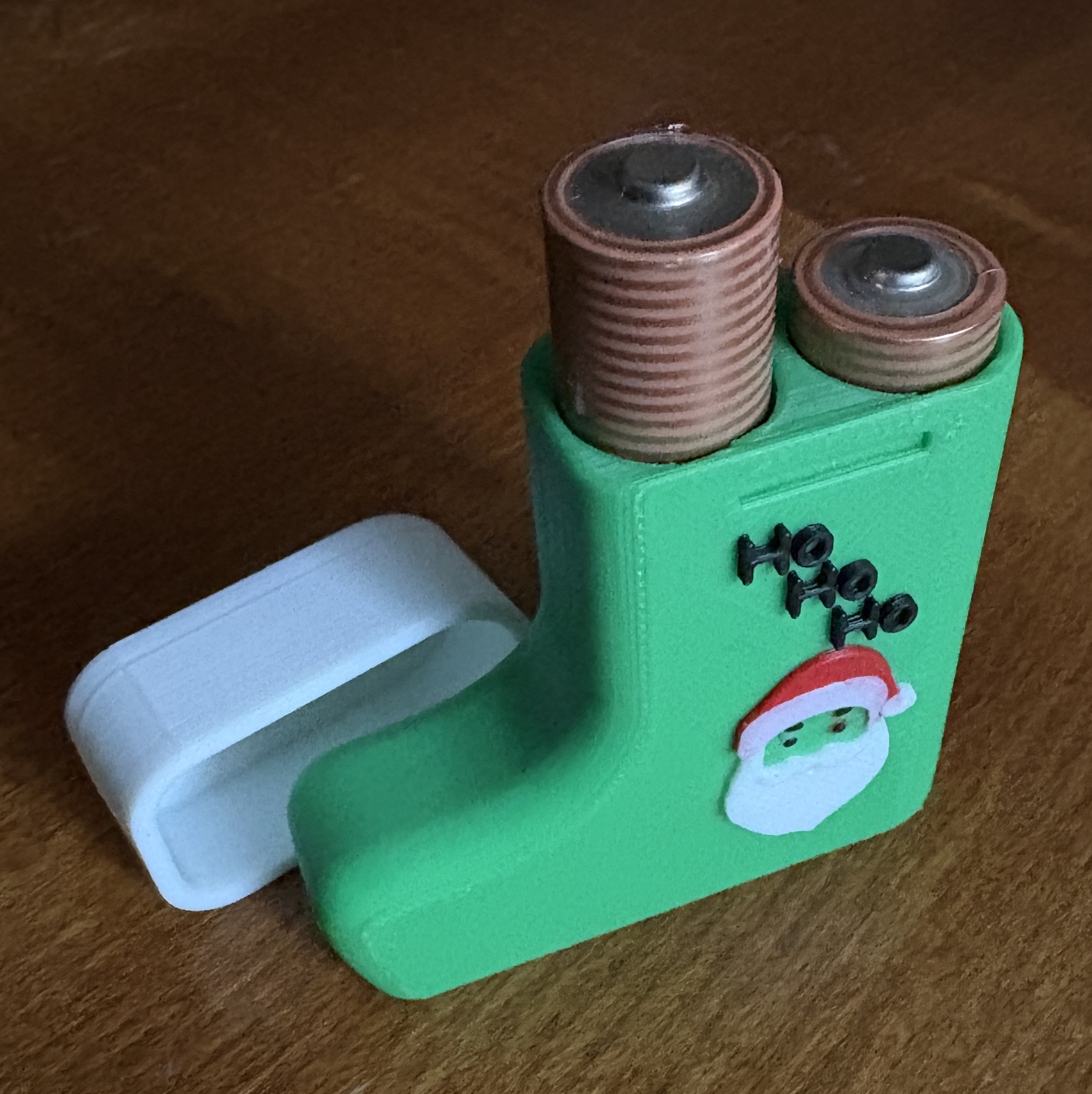 Santa AA Battery Stocking Holder