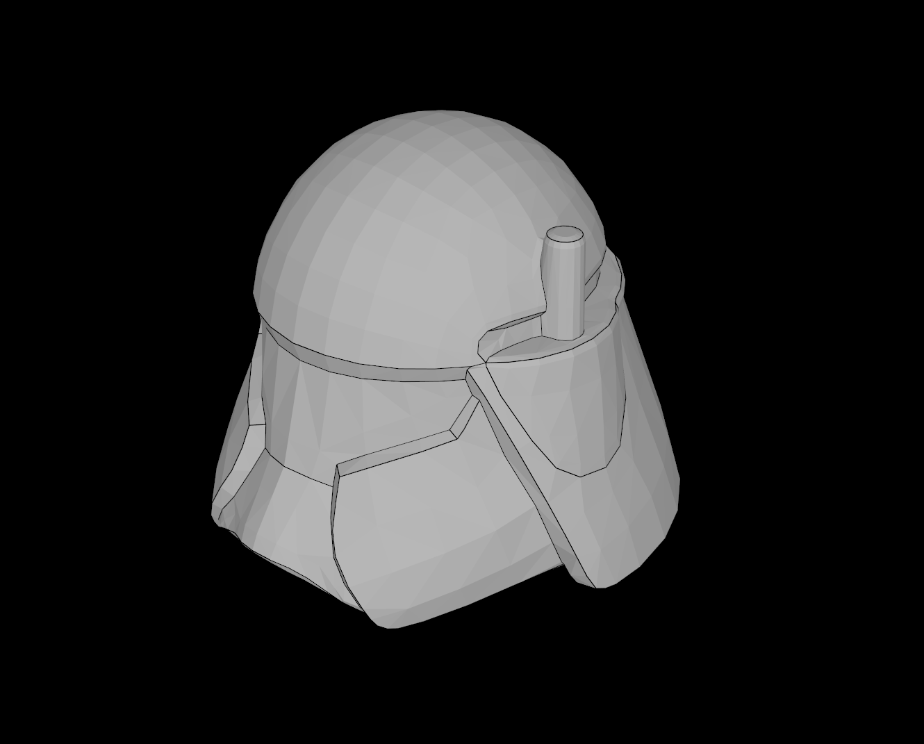 Lego Compatible (7250.dat) Minifig Headgear Helmet SW Clone Commander