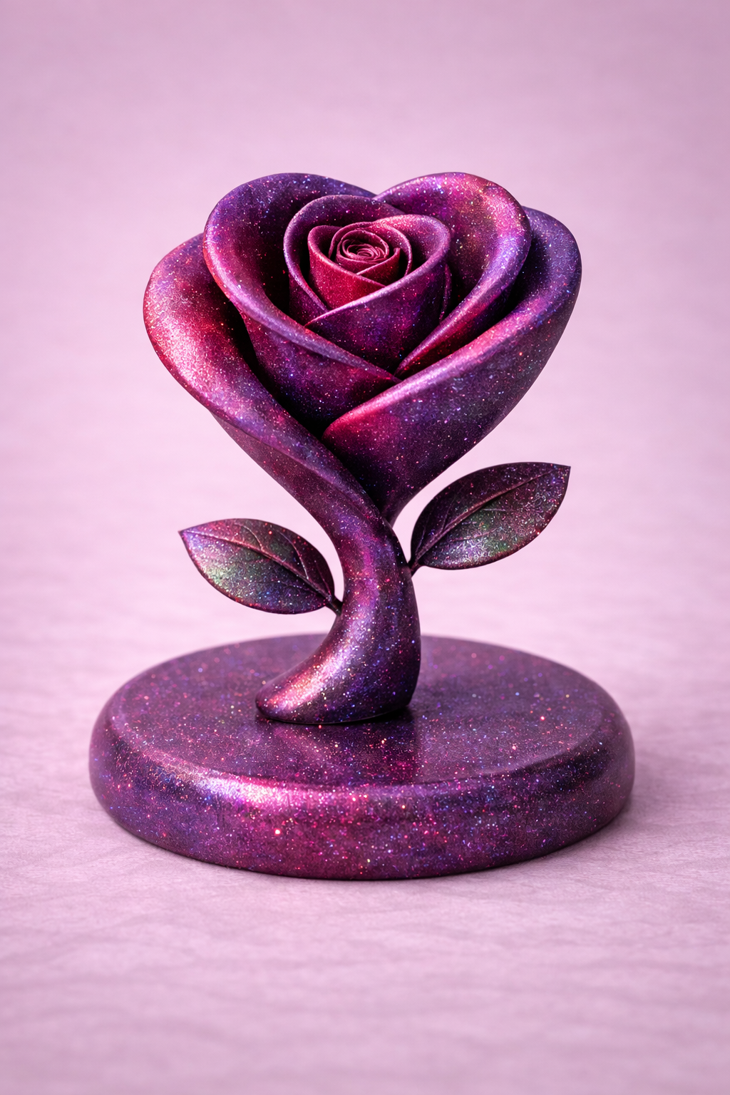 Galaxy Rose – Cosmic Rose Sculpture | 3D Print