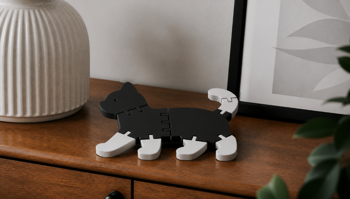 Flexi Katze – Bewegliches 3D Druck Spielzeug