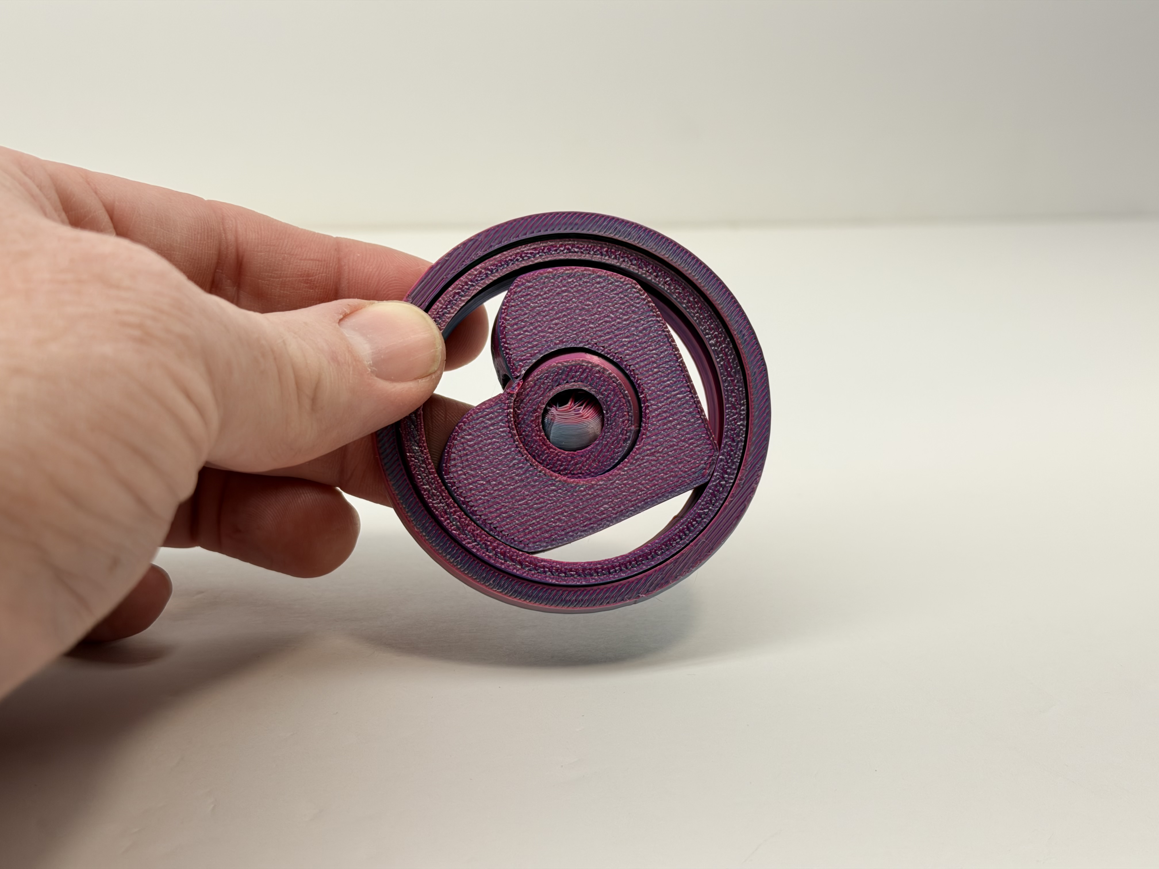 Gyro Heart Fidget | Mechanical "Print-in-Place" Design | R7Makers