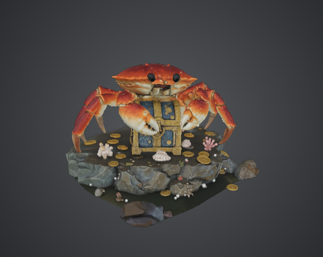 Treasure Guardian Crab – Ocean Treasure Chest Creature