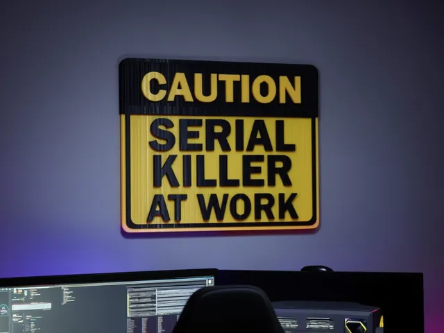 CAUTION – Serial Killer at Work (Funny Sign)